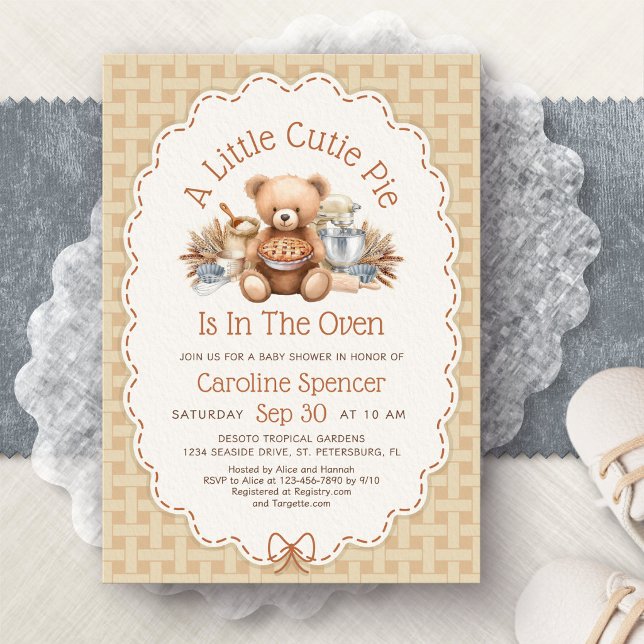 Invitation Faire Doux Automne Bébé Shower Cutie Pie (Créateur téléchargé)