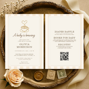 Invitation Faire du café bébé est en route Baby Shower