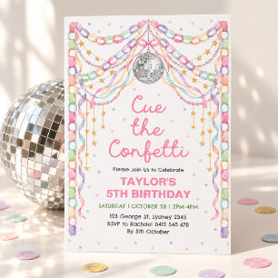 Invitation Faire entrer les Confettis Chaîne en Papier Fantai