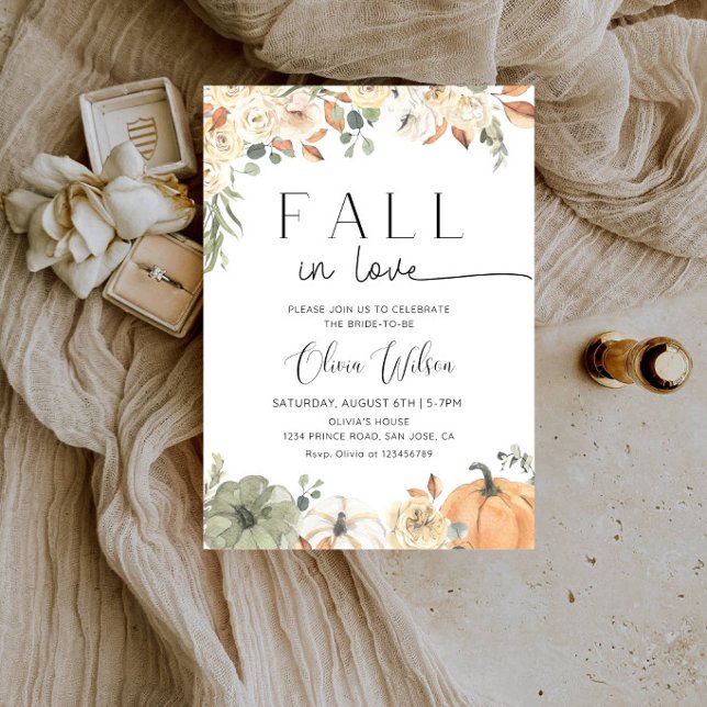 Invitation Faire-Fall in Love Enterrement de Mariage - Automn (Créateur téléchargé)