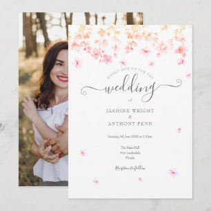 Invitation Faire Fleur Fleurie Photo Mariage