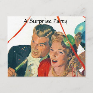 Invitation Faire la fête avec une soirée surprise rétro pour