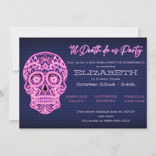 Invitation Faire la fête jusqu'à ce que la mort nous sépare I