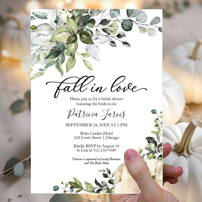 Invitation Faire l'amour verdure Citrouille Shower de mariage (Créateur téléchargé)