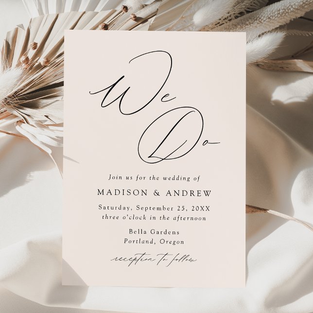 Invitation Faire Mariage Crème Élégant Moderne (Créateur téléchargé)