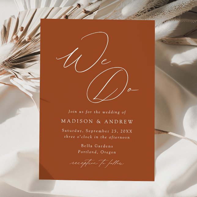 Invitation Faire Mariage Élégant Terracotta Moderne (Créateur téléchargé)