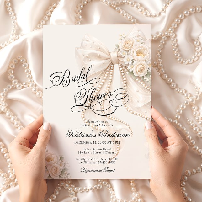 Invitation Faire Mariage Floral Neutre Élégant  (Créateur téléchargé)