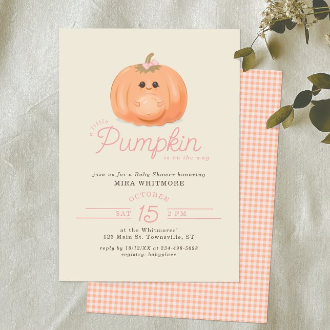 Invitation Faire part de Bébé Citrouille Enceinte | Petite Ci (Créateur téléchargé)