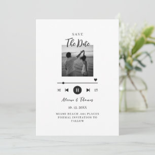 Invitation Faire part de date de mariage classique avec photo