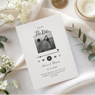 Invitation Faire part de date de mariage classique avec photo