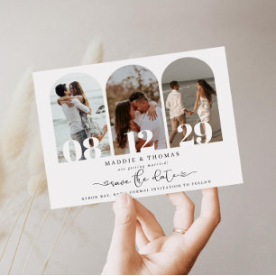 Invitation Faire part de date de mariage minimaliste moderne