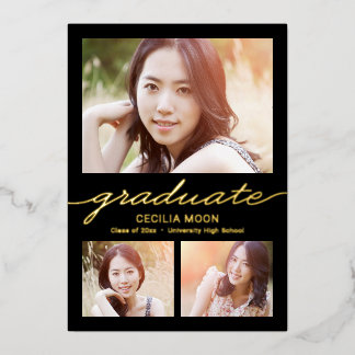 Invitation Faire-part de graduation de type opulen