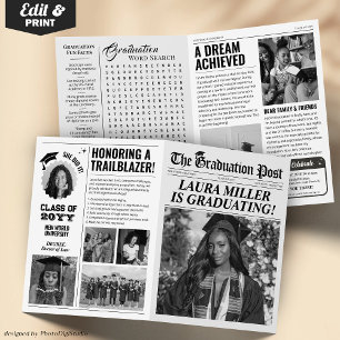 Invitation Faire-part de journal de graduation mod