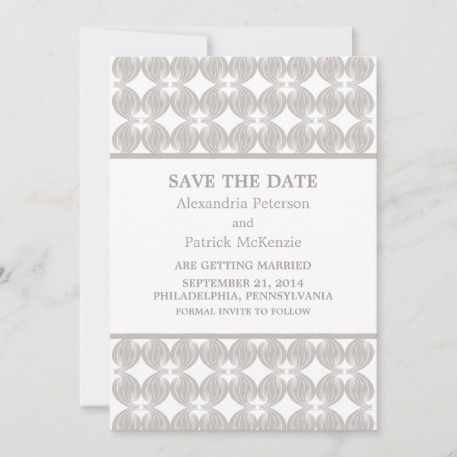 Invitation Faire part de Latte Modern Deco pour annoncer la d (Devant)