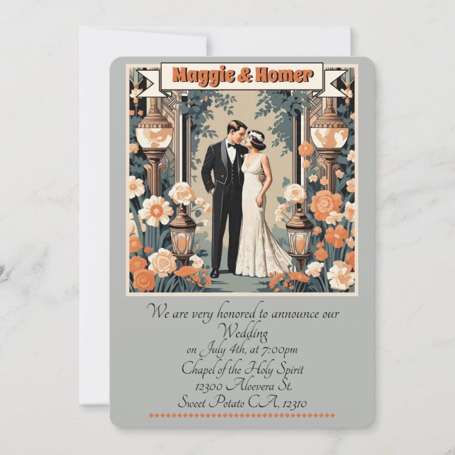 Invitation "Faire-part de mariage" (Devant)