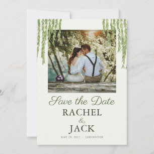 Invitation Faire part de mariage avec photo de Saule Pleureur