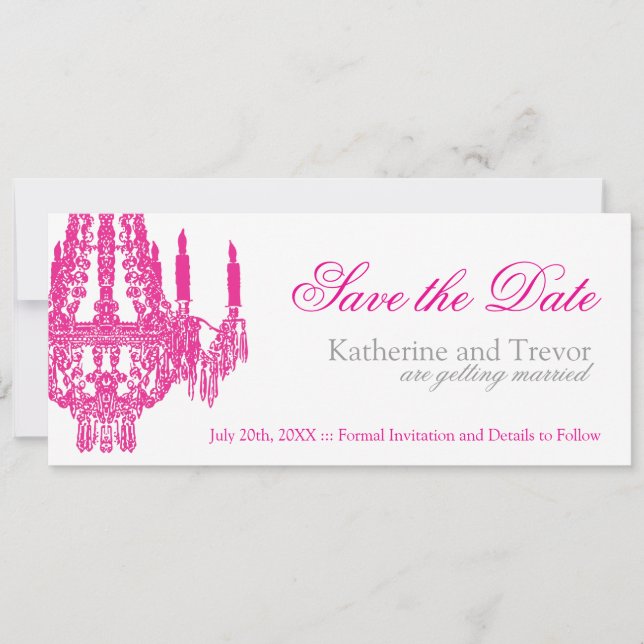Invitation Faire part de mariage Chandelier Save the Date (Devant)