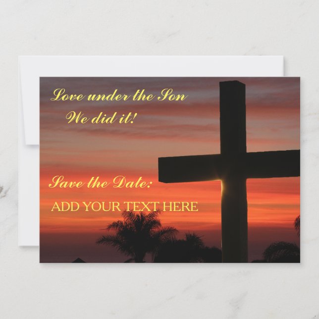 Invitation Faire part de mariage chrétien à conserver (Devant)