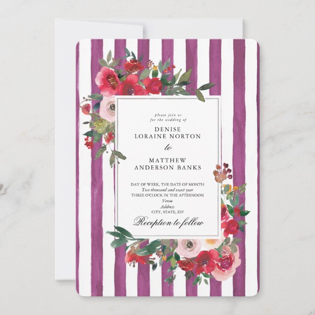Invitation Faire part de mariage couleur Bon Bon (Devant)