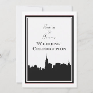 Invitation Faire part de mariage DIY silhouette de la skyline