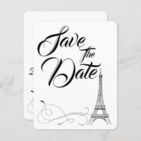 Faire part de mariage doodles Parisien