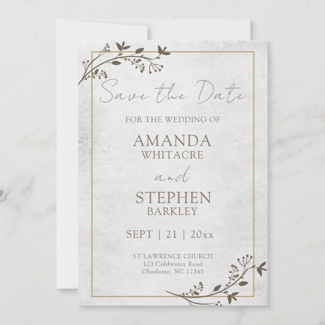 Invitation Faire part de mariage Enregistrer la date (Devant)