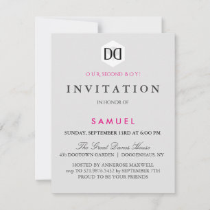 Invitation faire part de mariage grand danois