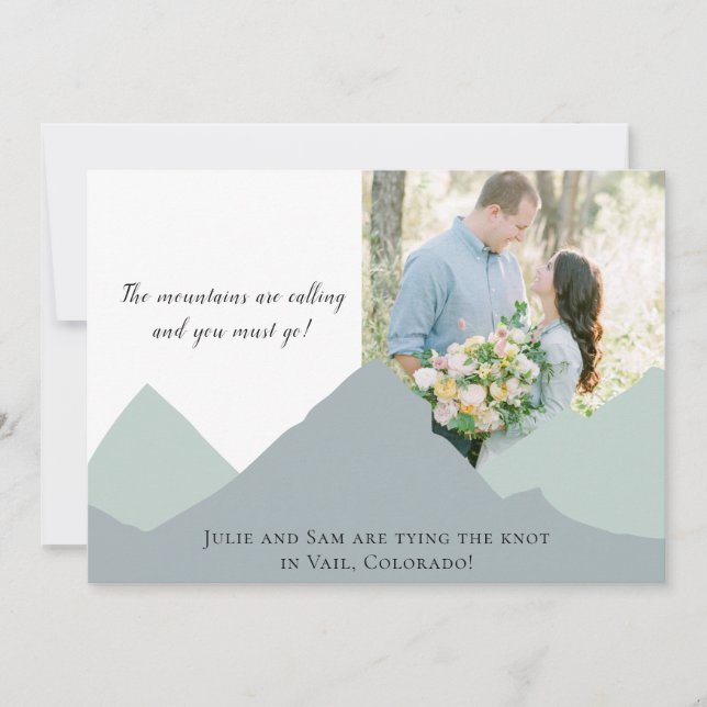 Invitation Faire part de mariage montagne (Devant)