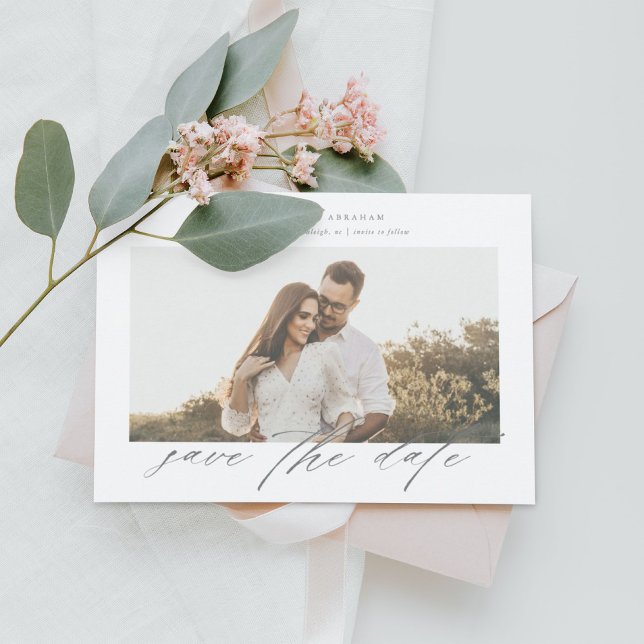 Invitation Faire part de mariage photo de script (Créateur téléchargé)