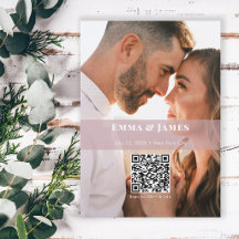 Faire part de mariage photo Esperluette Mauve | Ma