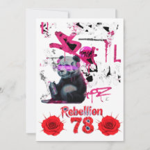 Faire part de mariage Rebellion 78 Graffiti Panda 