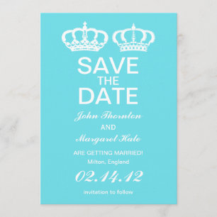 Invitation Faire part de mariage royal bleu