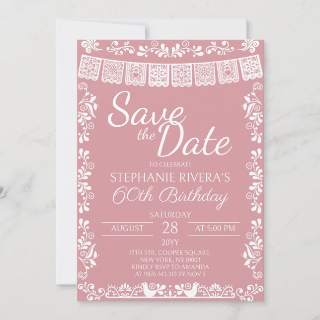 Invitation Faire part de Naissance Cielito Lindo Rose Blush (Devant)
