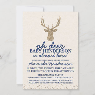 Invitation Faire part de naissance de cerf