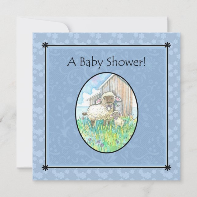 Invitation Faire part de naissance de mouton par Molly Harris (Devant)