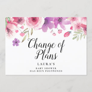 Invitation Faire part de naissance élégant avec fleurs et cha