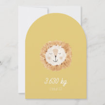Faire part de naissance simple Petit Lion