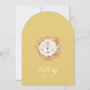 Invitation Faire part de naissance simple Petit Lion