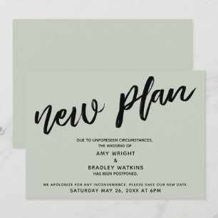 Invitation Faire part de report de mariage Nouveau projet car