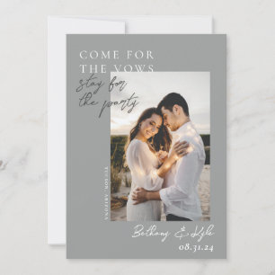 Invitation Faire part de sauvegarde de date de photo grise sp