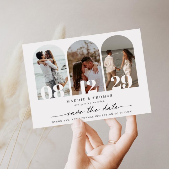 Invitation Faire part de Save the Date photo d'arche moderne  (Créateur téléchargé)