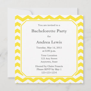 Invitation / Faire-part de soirée EVJF jaune