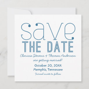 Invitation Faire part de typographie tendance pour Save the D