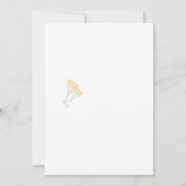 Invitation Faire-parts & Annonces :  Verres à Champagne (Devant)