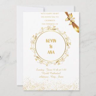 Invitation Faire-parts de mariage personnalisés | Élégant, Ru