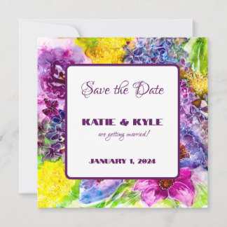 Invitation Faire parvenir la date de mariage Fleur fragile do