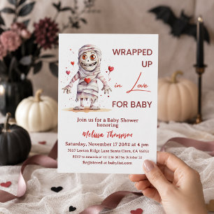 Invitation Faire-Passer dans l'Amour Mummy Halloween Baby Sho