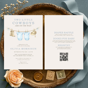 Invitation Faire-Plein de Jumeaux Petit Cow-Boy Baby Shower