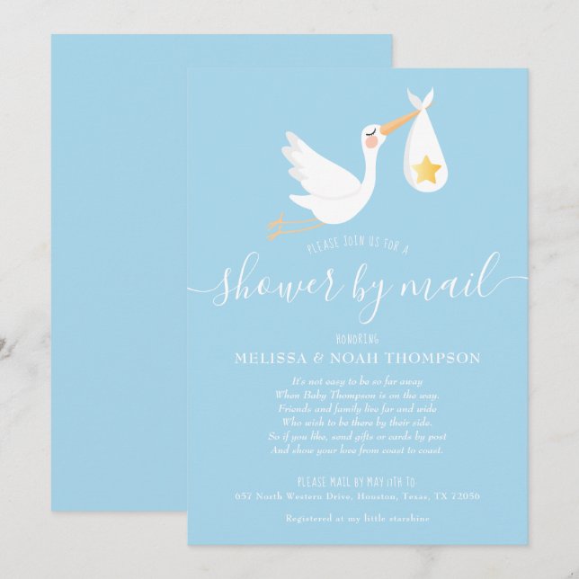 Invitation Faire sa Fête de Naissance par la Poste à Distance (Devant / Derrière)