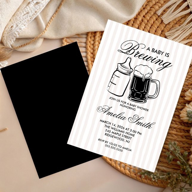 Invitation Faire sauter Bébé autour d'une Bouteille et de Biè (Créateur téléchargé)